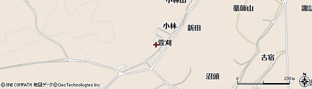 福島県二本松市吉倉（萱刈）周辺の地図