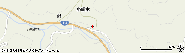 福島県川俣町（伊達郡）小綱木（鵠畑）周辺の地図