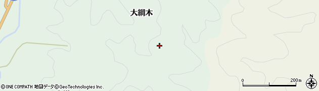 福島県川俣町（伊達郡）大綱木（近道ヶ入山）周辺の地図