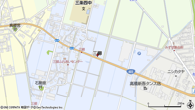 〒955-0015 新潟県三条市三柳の地図