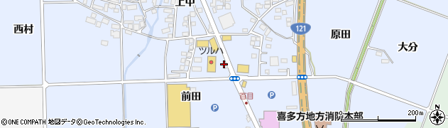 福島県喜多方市関柴町上高額（前田）周辺の地図