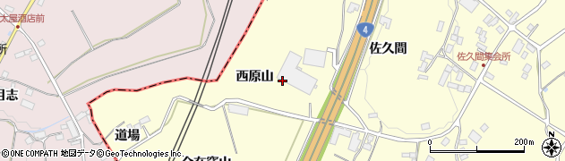 福島県福島市松川町下川崎（西原山）周辺の地図