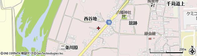 福島県喜多方市豊川町米室（西谷地）周辺の地図