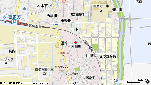 〒966-0914 福島県喜多方市豊川町米室の地図