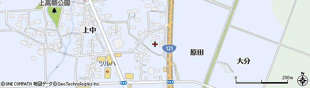 福島県喜多方市関柴町上高額原田1358周辺の地図