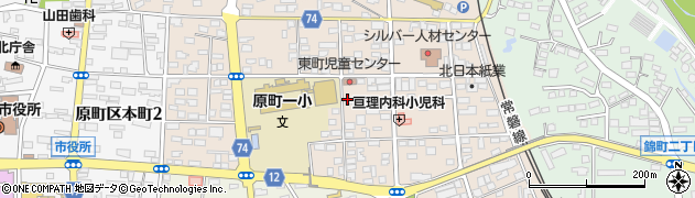 福島県南相馬市原町区東町周辺の地図