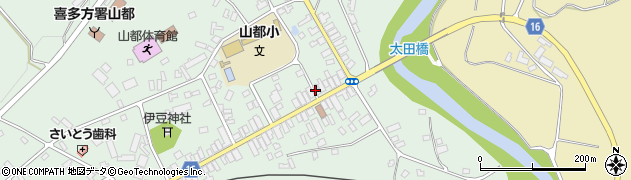 福島県喜多方市山都町木曽周辺の地図