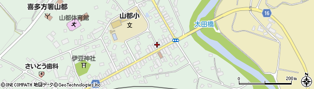 福島県喜多方市山都町（木曽）周辺の地図