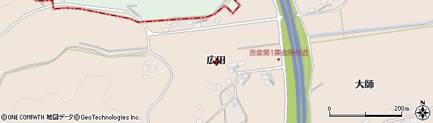 福島県二本松市吉倉広田周辺の地図