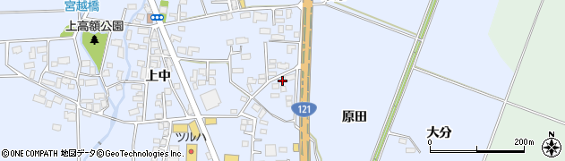 福島県喜多方市関柴町上高額原田1355周辺の地図