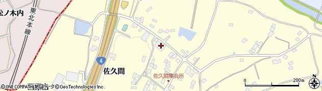 福島県福島市松川町下川崎（佐久間山）周辺の地図