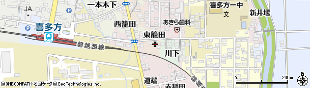 福島県喜多方市東籠田7674周辺の地図