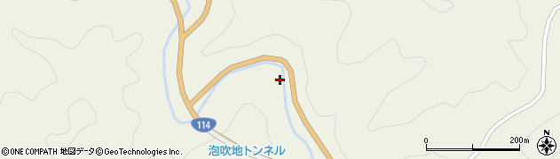 福島県川俣町（伊達郡）小綱木（泡吹地）周辺の地図