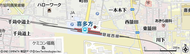 福島県喜多方市町田下周辺の地図