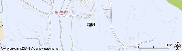 福島県福島市松川町沼袋越田周辺の地図