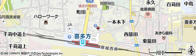喜多方駅・キオスク周辺の地図