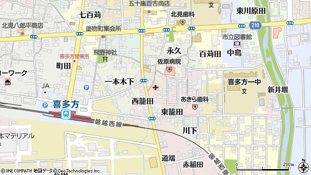 〒966-0837 福島県喜多方市前田上の地図