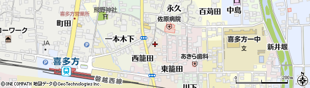 福島県喜多方市前田上周辺の地図