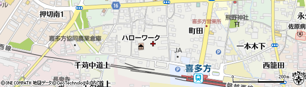 福島県喜多方市千苅周辺の地図