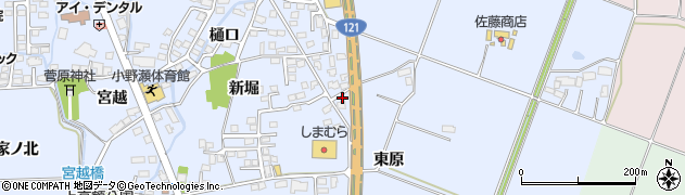 福島県喜多方市関柴町上高額新堀264周辺の地図