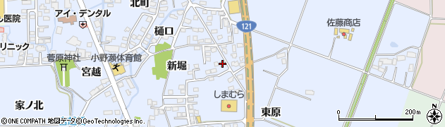 福島県喜多方市関柴町上高額新堀278周辺の地図