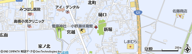 福島県喜多方市関柴町上高額新堀355周辺の地図