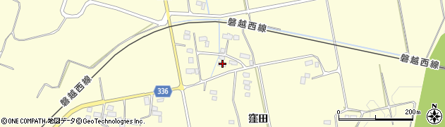 福島県喜多方市慶徳町松舞家（窪田）周辺の地図
