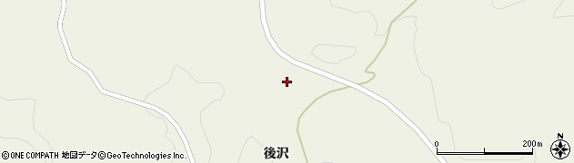 福島県川俣町（伊達郡）小綱木（後沢山）周辺の地図