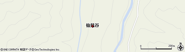 新潟県五泉市仙見谷周辺の地図