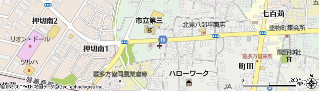 福島県喜多方市町西8880周辺の地図