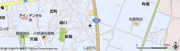 福島県喜多方市関柴町上高額新堀177周辺の地図