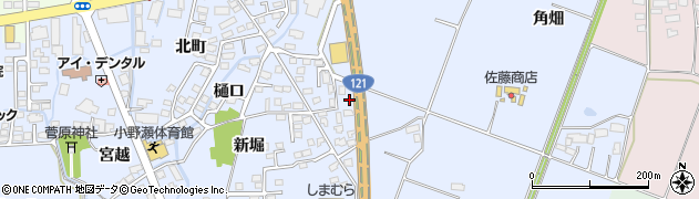 福島県喜多方市関柴町上高額新堀28-1周辺の地図