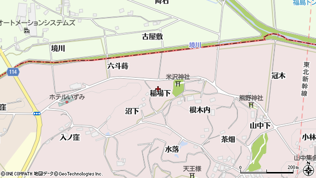 〒969-1402 福島県二本松市米沢の地図