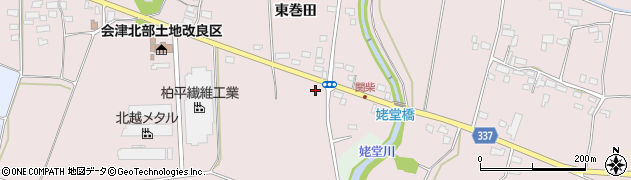 福島県喜多方市関柴町三津井西巻田周辺の地図