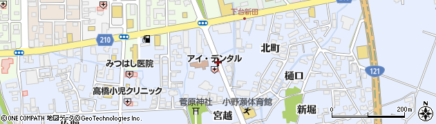 喜多方警察署前周辺の地図