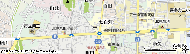 喜多方駅前郵便局周辺の地図
