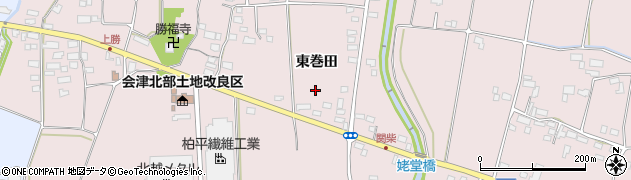 福島県喜多方市関柴町三津井東巻田周辺の地図