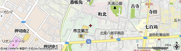 福島県喜多方市町西周辺の地図