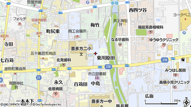 〒966-0822 福島県喜多方市柳原の地図