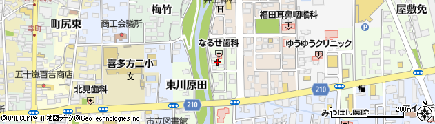 福島県喜多方市稲荷宮周辺の地図