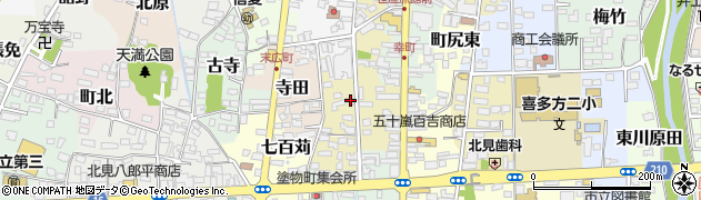 福島県喜多方市町尻西周辺の地図