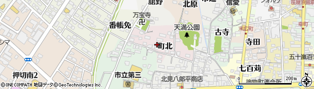 福島県喜多方市町北周辺の地図