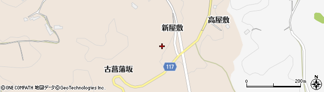 福島県川俣町（伊達郡）西福沢（新屋敷）周辺の地図