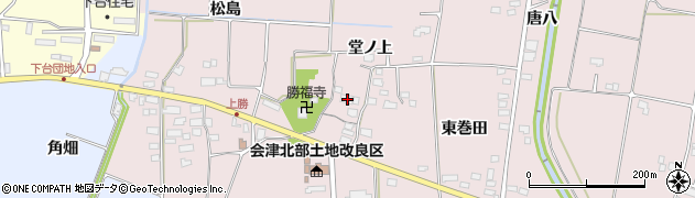福島県喜多方市関柴町三津井堂ノ上590周辺の地図