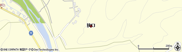 新潟県加茂市狭口周辺の地図