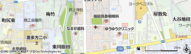 福島県喜多方市谷地周辺の地図