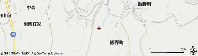 福島県福島市飯野町舘周辺の地図