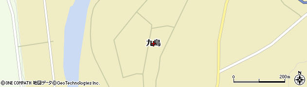 新潟県阿賀町（東蒲原郡）九島周辺の地図