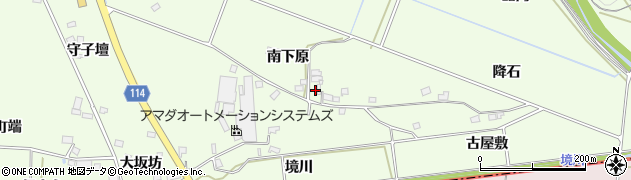 福島県福島市松川町南下原周辺の地図