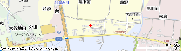 福島県喜多方市岩月町橿野遠下前周辺の地図